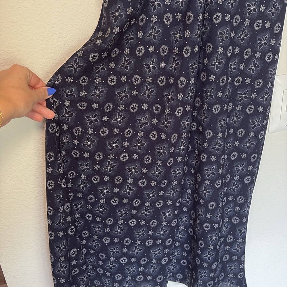 VINTAGE Casual Corner Annex Blue Floral Dress size 6 - Picture 4 of 6